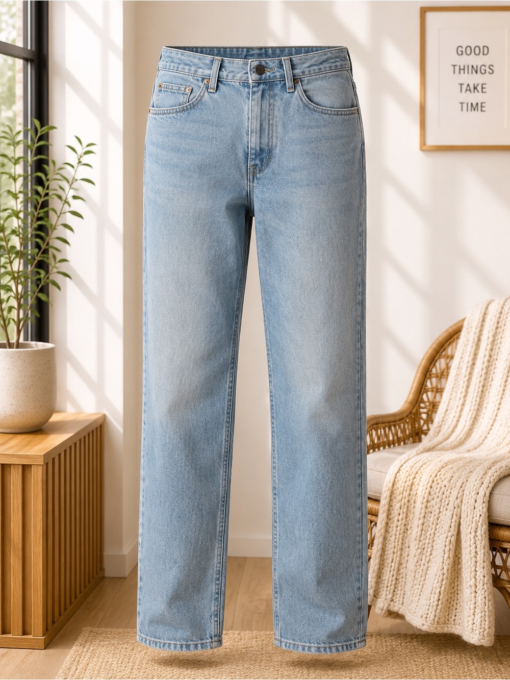 Wrangler Light Blue Relaxed-Fit Denim Jeans